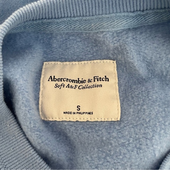 Abercrombie & Fitch Fleece Embroidered Cropped Crewneck Sweatshirt 37314 - Picture 5 of 10